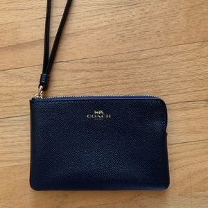 Coach - Navy Blue Wristlet Small